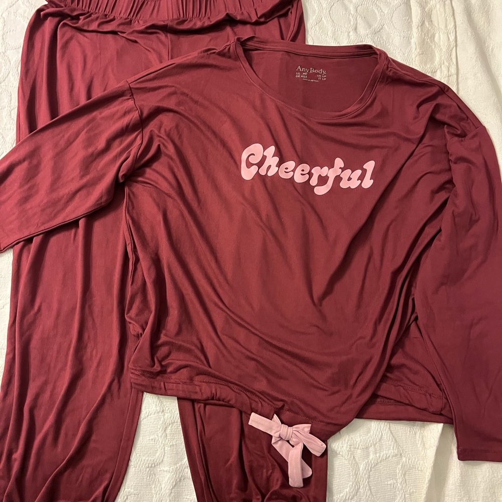 AnyBody lounge wear. NWOT Size MP. Burgundy/wine color. $30.00